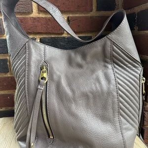 OrYANY shoulder hobo bag in grey leather